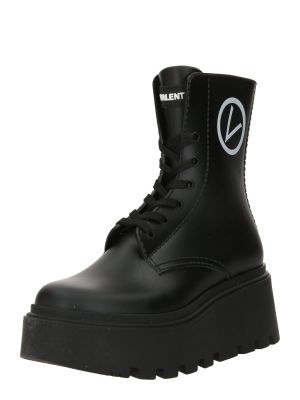Fűzős csizma Valentino Shoes fekete