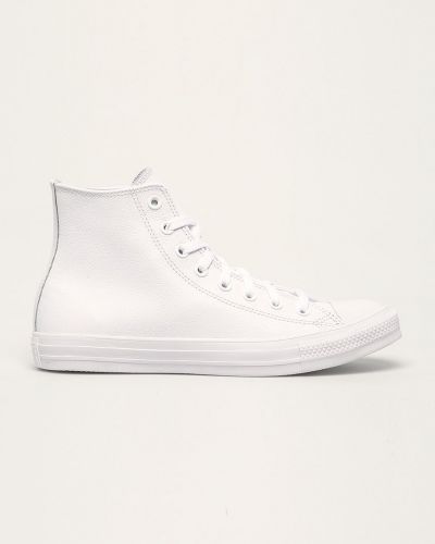 Pantofi din piele cu stele Converse alb