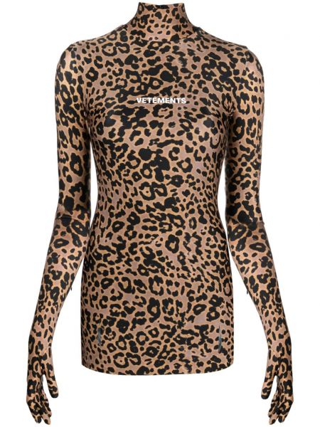 Haljina s printom s leopard uzorkom Vetements