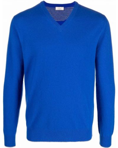 Jersey de punto con escote v de tela jersey Altea azul