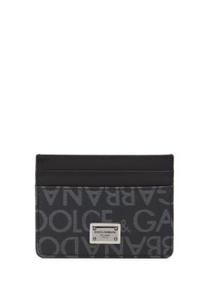 Žakárová peňaženka Dolce & Gabbana čierna