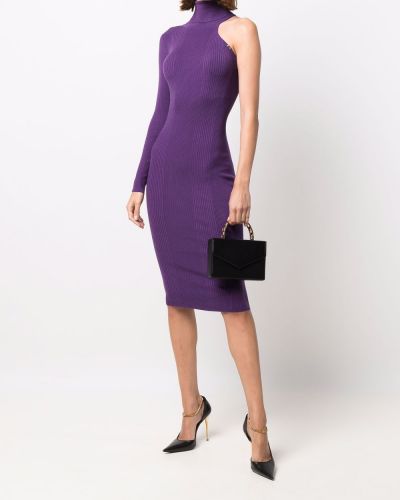 Vestido asimétrico Elisabetta Franchi violeta