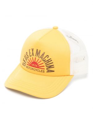 Haftowana czapka z daszkiem Deus Ex Machina żółta