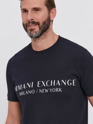 Тениска с дълъг ръкав с принт Armani Exchange