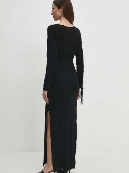 Testhezálló hosszú ruha Answear Lab fekete