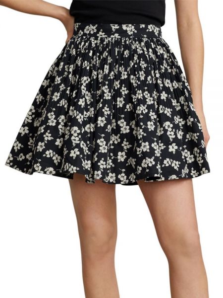 Мини-юбка с цветочным принтом Polo Ralph Lauren, Black White