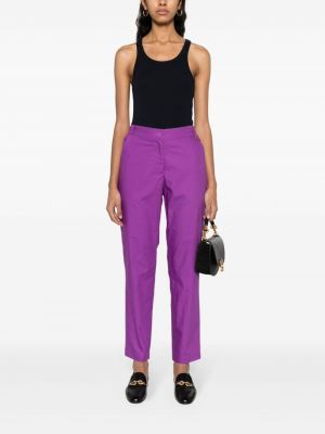 Rovné kalhoty Twinset fialové