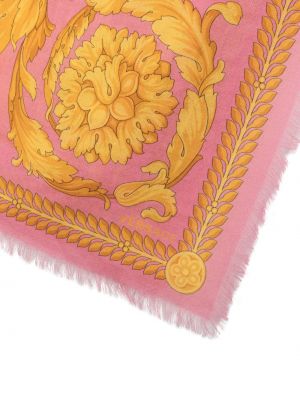 Echarpe à imprimé Versace rose