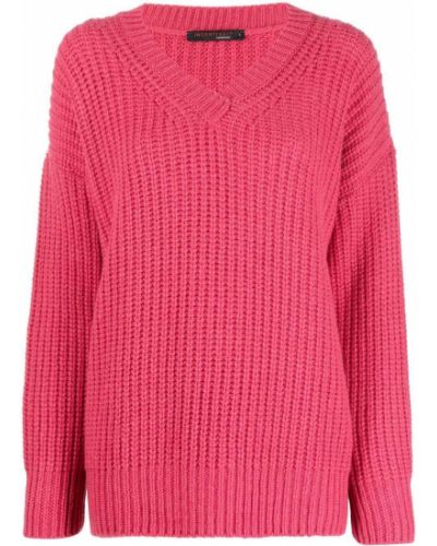 Jersey de cachemir con escote v de tela jersey Incentive! Cashmere rosa