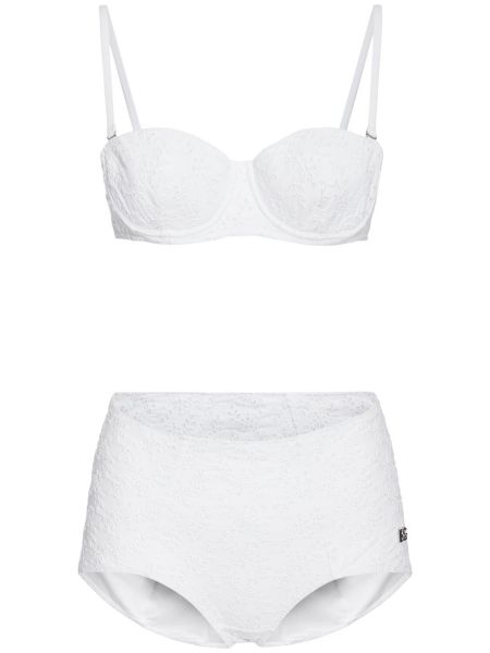 Brodert bikini Dolce & Gabbana hvit