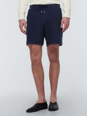 Pantalones cortos de algodón Frescobol Carioca azul