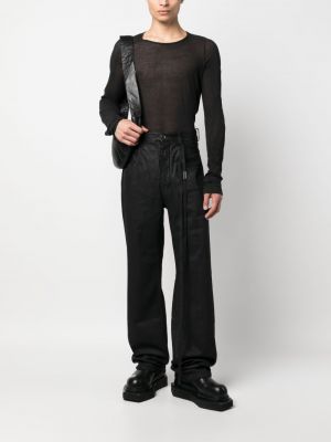 Spodnie bawełniane Ann Demeulemeester czarne