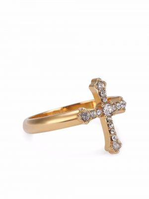 Prstan s kristali Dolce & Gabbana zlata