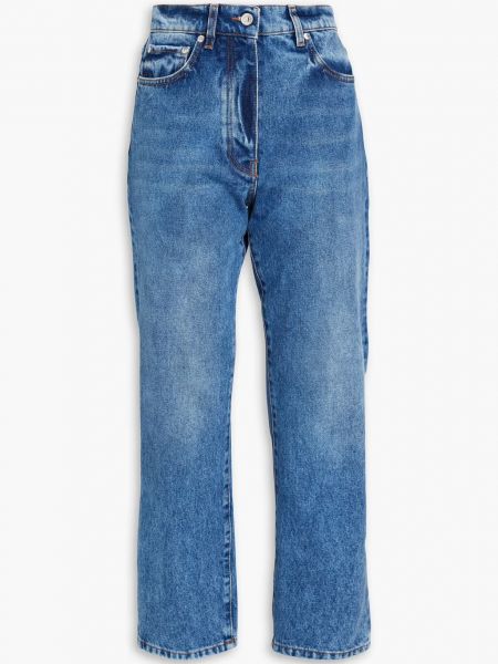 Прямые джинсы с высокой талией с принтом Msgm