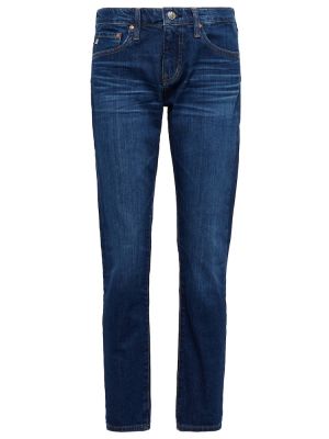 Slim fit džíny s klučičím střihem Ag Jeans modré