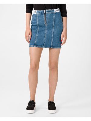 Džínsová sukňa Calvin Klein modrá