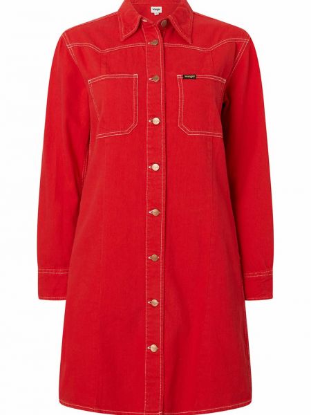 Sukienka koszulowa Wrangler czerwona