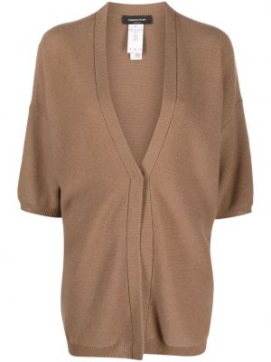 Cardigan en cachemire à col v Fabiana Filippi marron