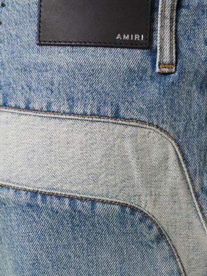 Laia lõikega kõrge vöökohaga teksapüksid Amiri sinine