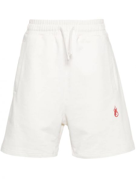 Shorts de sport brodeés en coton Vision Of Super blanc