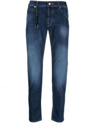 Straight fit džíny s nízkým pasem Incotex modré