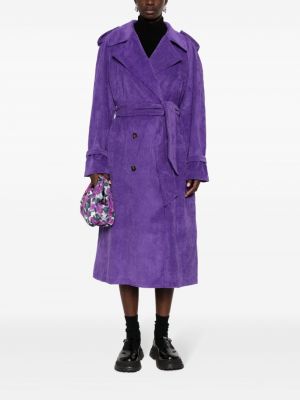 Manšestrový kabát Manuel Ritz fialový