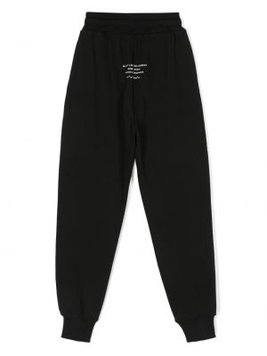 Bavlněné sportovní kalhoty s potiskem Dolce & Gabbana Dgvib3 černé