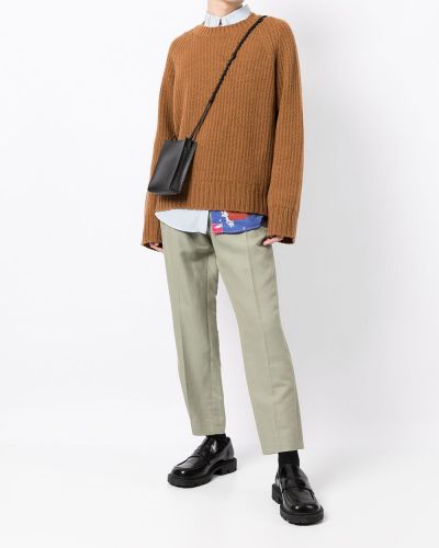Sweter z okrągłym dekoltem Bed J.w. Ford brązowy