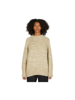 Dzianinowy sweter z alpaki Maison Margiela beżowy