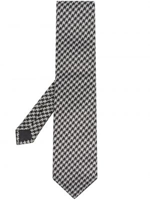 Svilena kravata z vezenjem Tom Ford siva