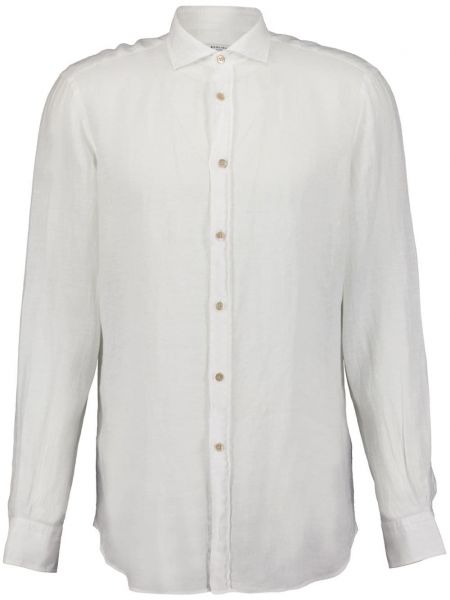 Lněná košile Boglioli bílá