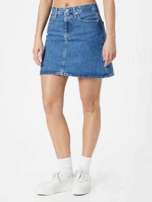 Džínsová sukňa Calvin Klein Jeans modrá