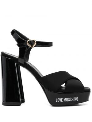 Sandale na petu Love Moschino crna