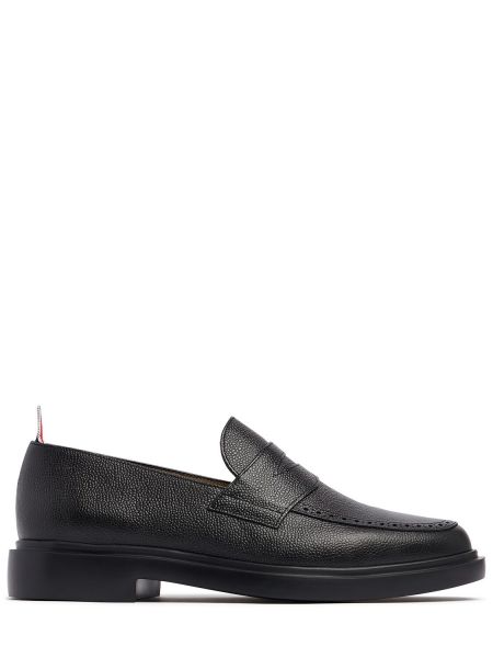 Læder loafers Thom Browne sort