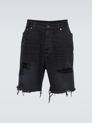 Pamučne pamučne kratke hlače bootcut Balenciaga crna