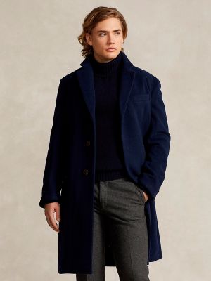 Abrigo con botones de lana Polo Ralph Lauren azul