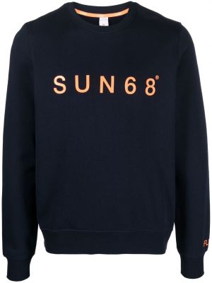 Trykt bomull sweatshirt Sun 68 blå