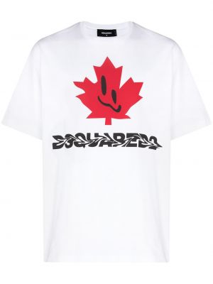 Trykt t-skjorte Dsquared2 hvit