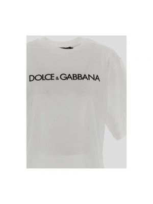 Top de algodón de tela jersey Dolce & Gabbana blanco