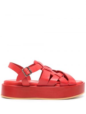 Kožené sandály Moma červené