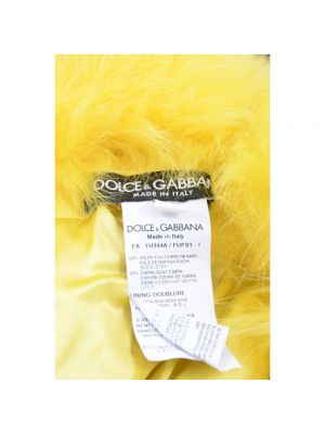 Gorro de cuero Dolce & Gabbana amarillo