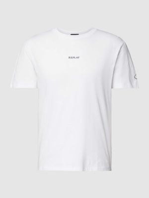 Koszulka z nadrukiem Replay biała