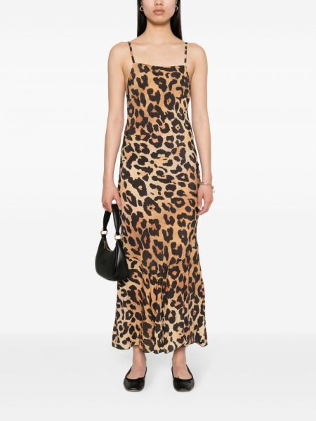Raštuotas maksi suknelė leopardinis Musier