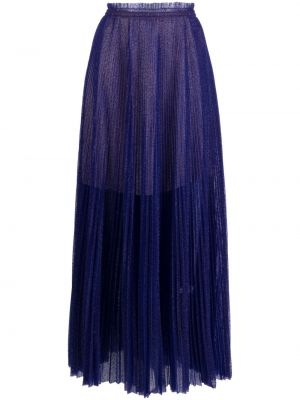 Plisovaná sukňa Forte Forte modrá