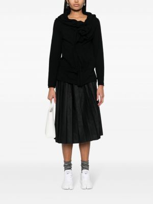 Asimetrisks vilnas džemperis Yohji Yamamoto melns