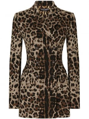 Blazer s potiskom z leopardjim vzorcem Dolce & Gabbana