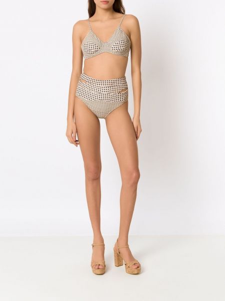 Gepunkteter high waist bikini mit print Amir Slama