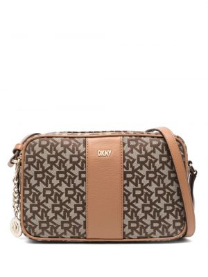 Crossbody väska i läder Dkny brun