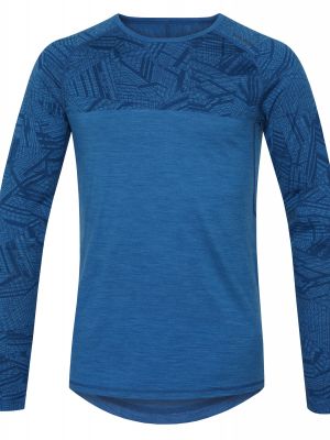 Marškinėliai iš merino vilnos Husky mėlyna