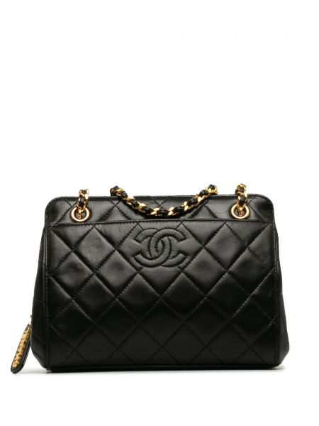 Ватирани чанта за ръка Chanel Pre-owned черно